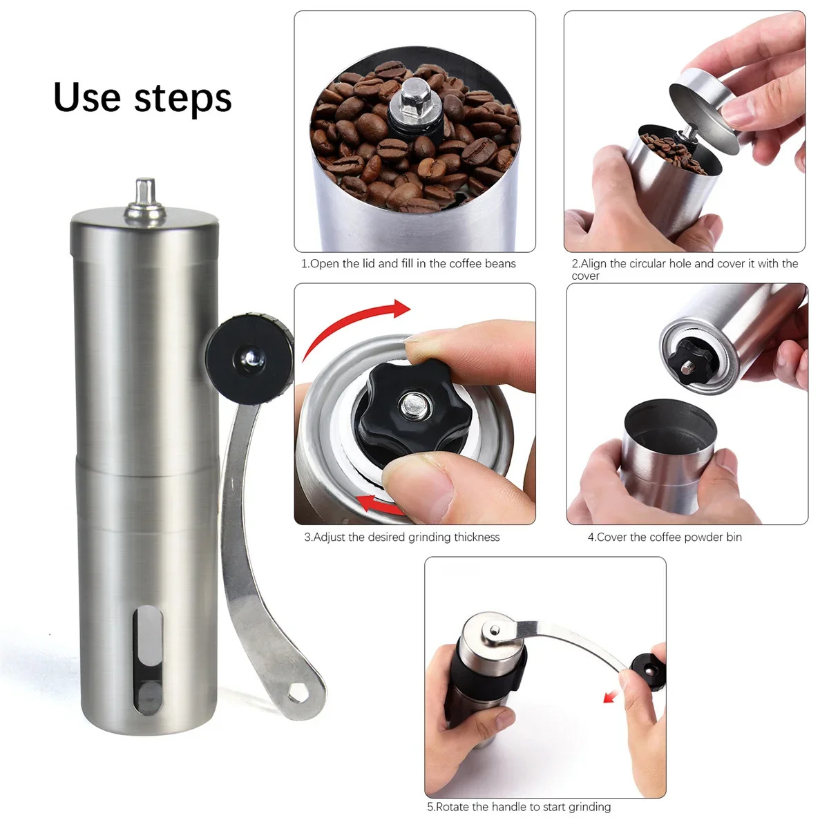Green Pods Hand Held Coffee Grinder Instructions