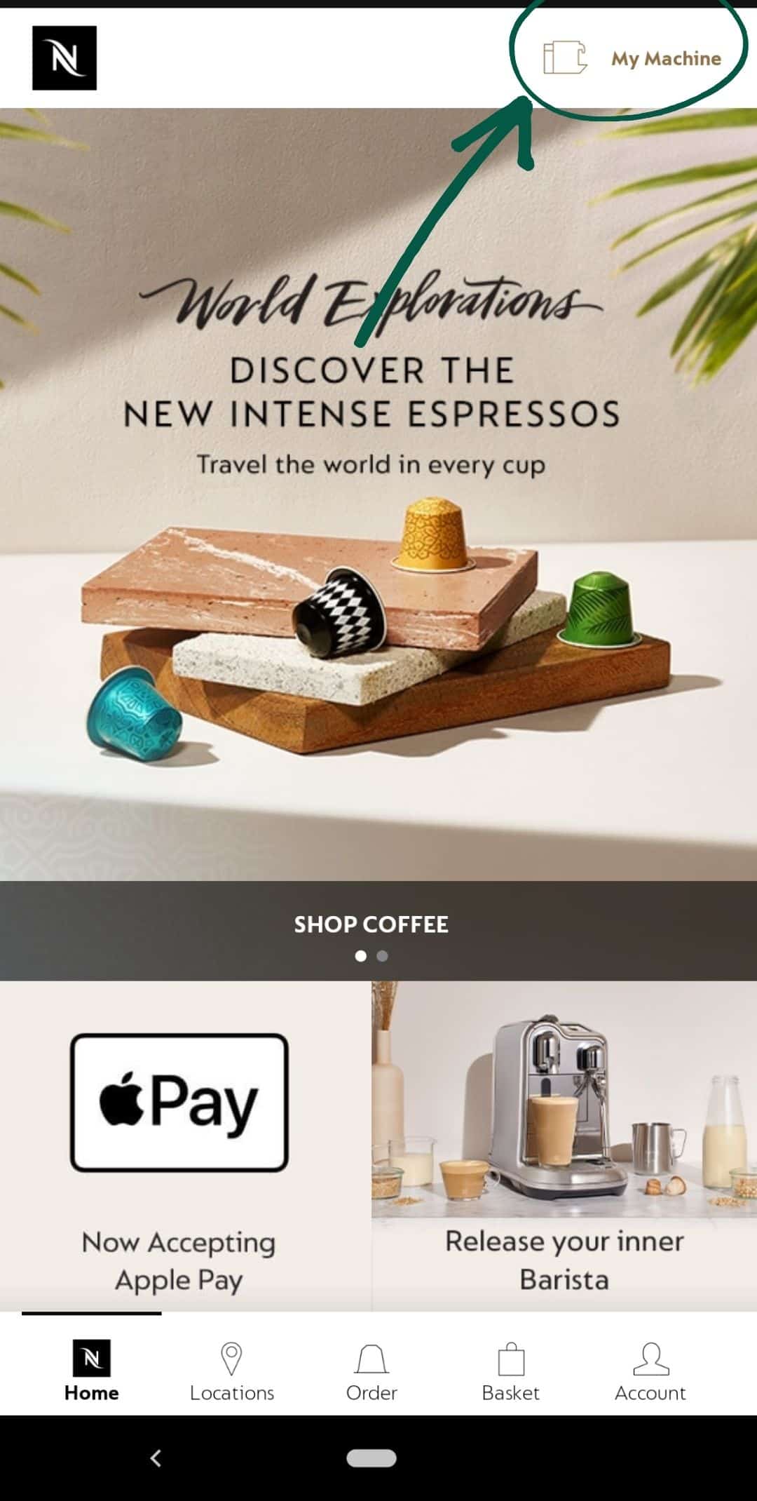 The Green Pods How to connect to Nespresso wifi and bluetooth 1