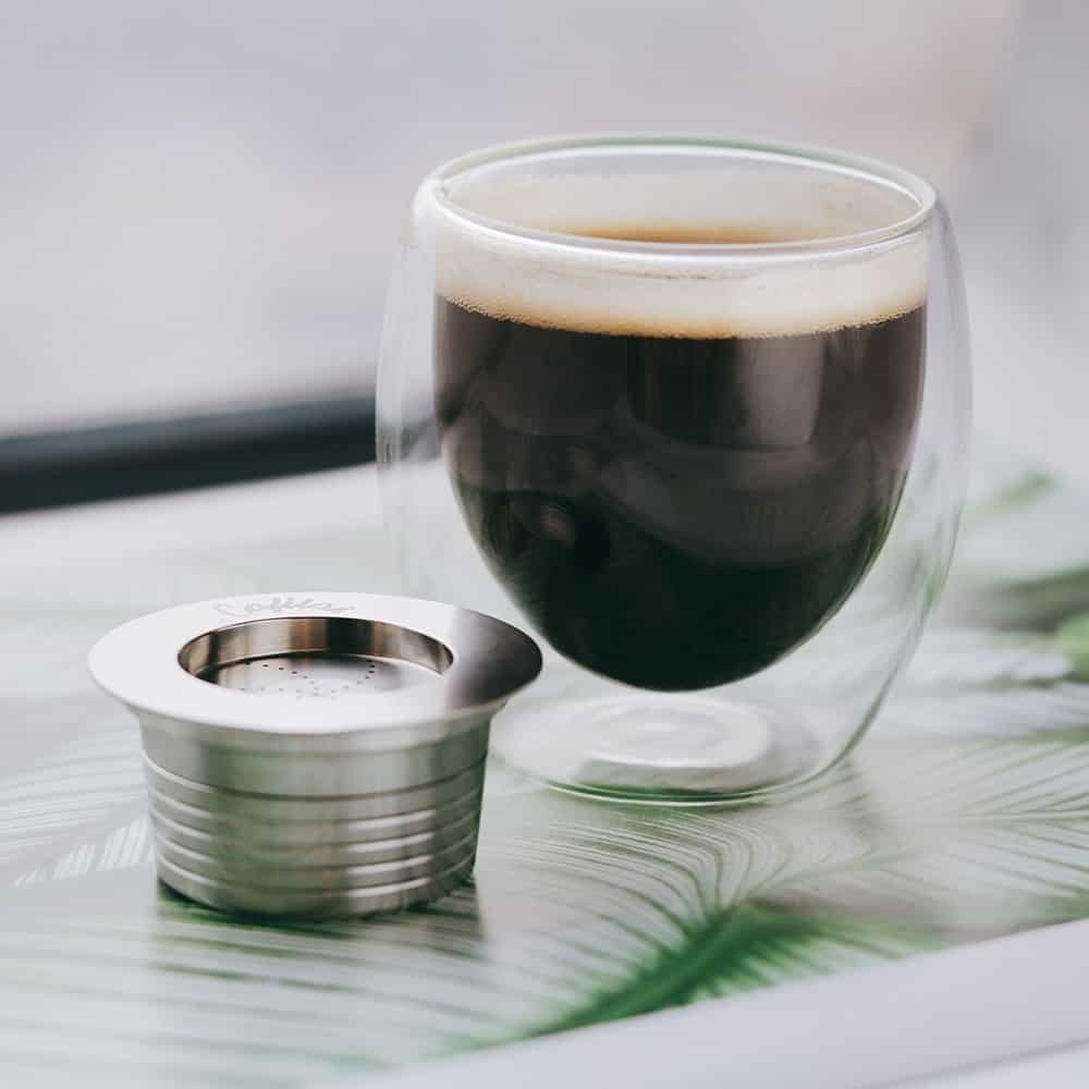 Perfect crema on a refillable lavazza coffee pod