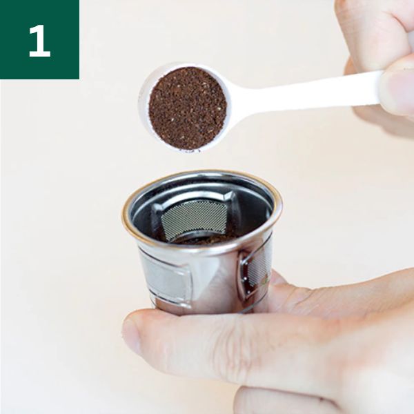 The Green Pods How to use your reusable keurig k cup step 1