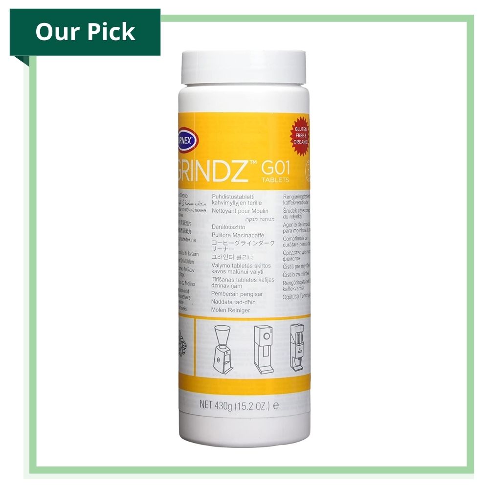 The Green Pods Reccommends Urnex Coffee Grinder Cleaning Tablets