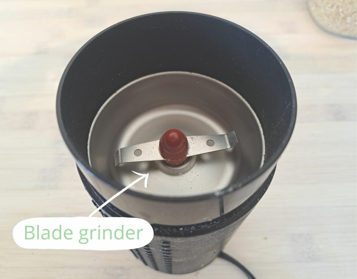 The Green Pods noise comes from blades on flat blade coffee grinder