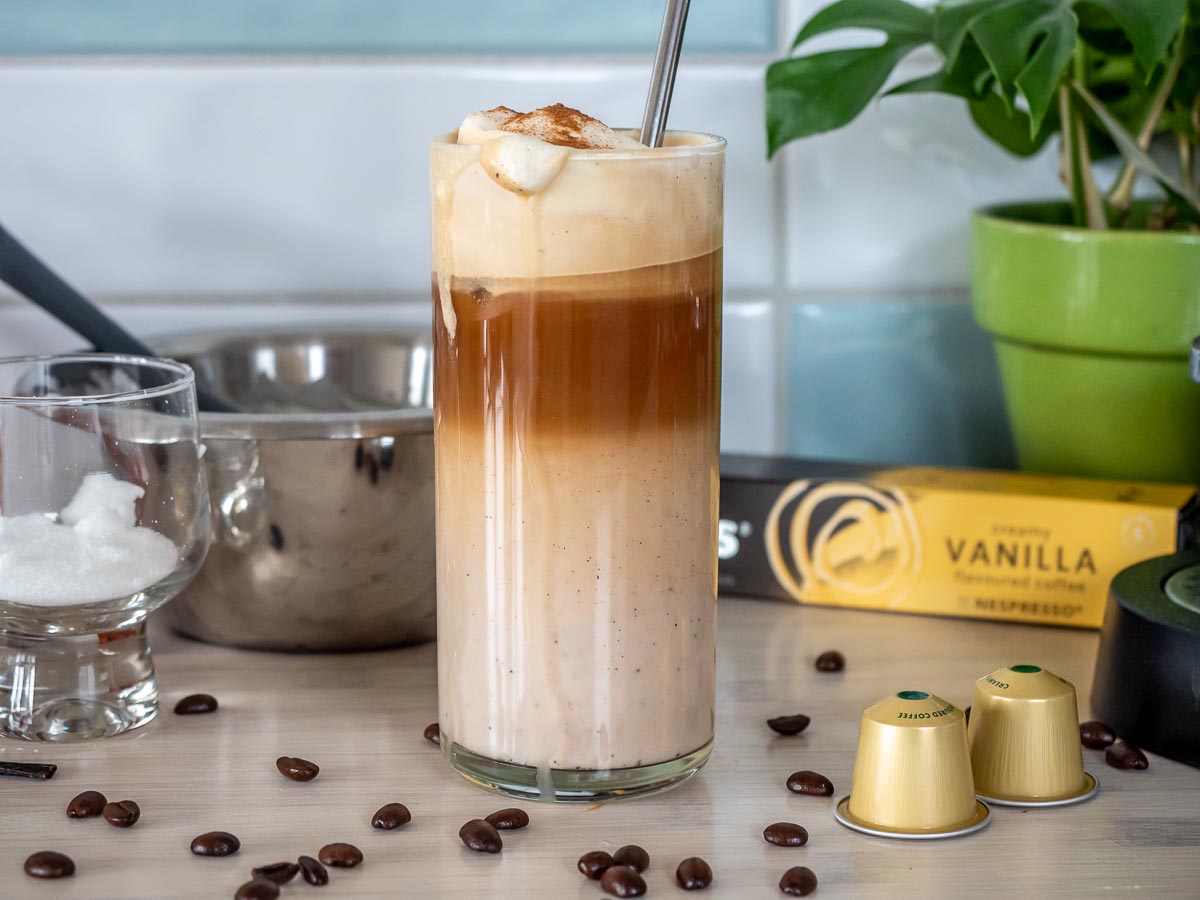 How to Make Vanilla Cinnamon Iced Coffee 6 The Green Pods Vanilla Cinnamon Iced Coffee recipe