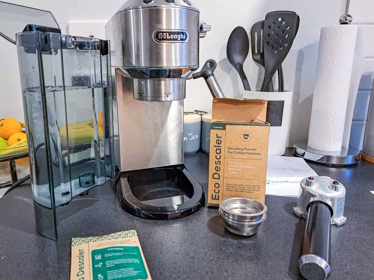 How To Descale Your Delonghi Dedica Machine (3 Simple Steps) 13 The Green Pods how to descale the delonghi dedica step by step guide